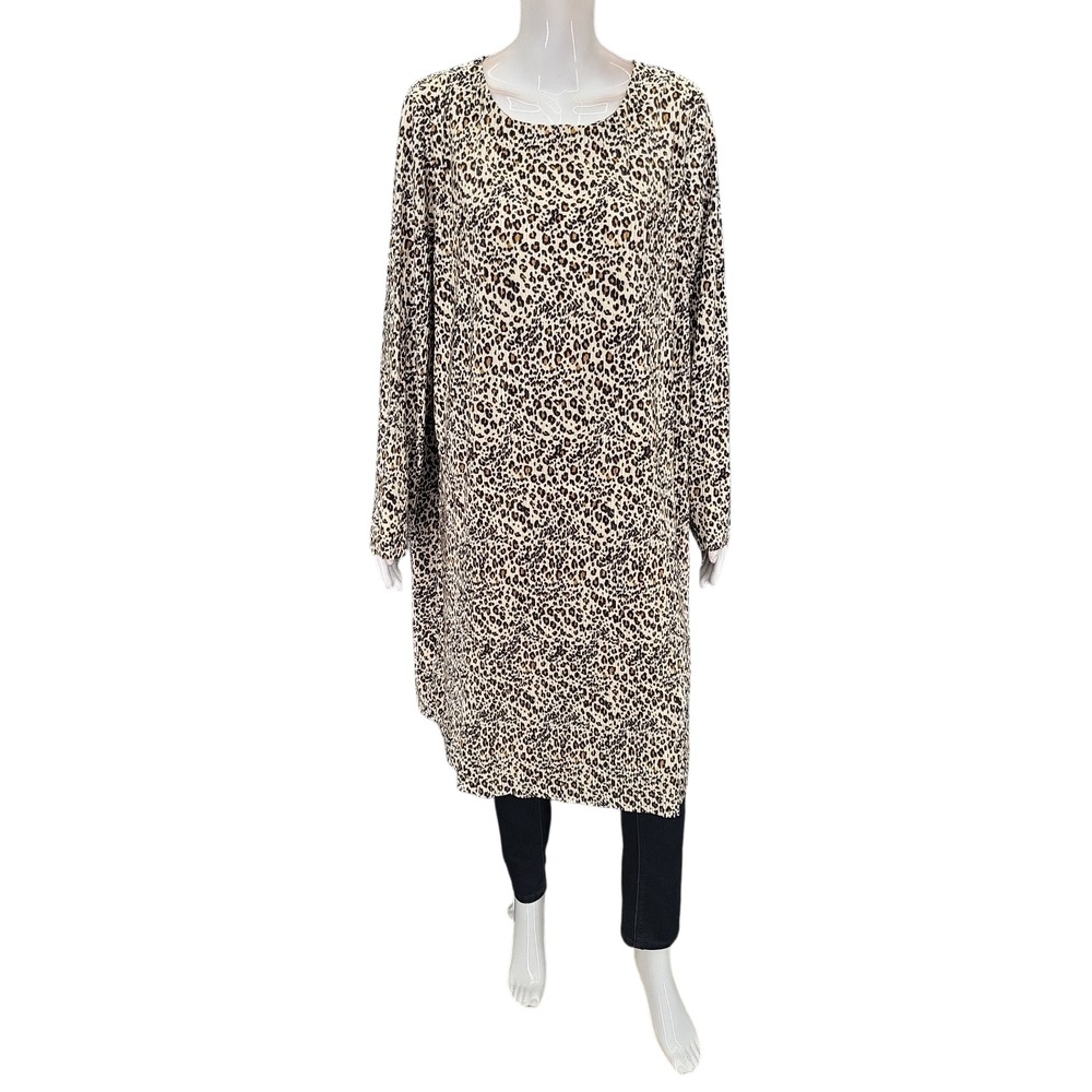 Sam Edelman Womens Animal Print Pleated Sheath Dress Belted Plus Size 2X A371013